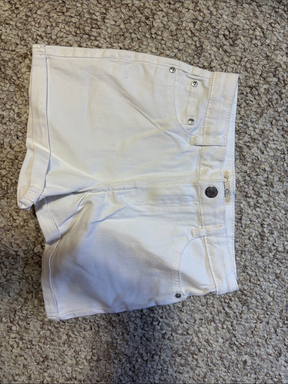 Jessica Simpson Girls White Denim Shorts-size 8